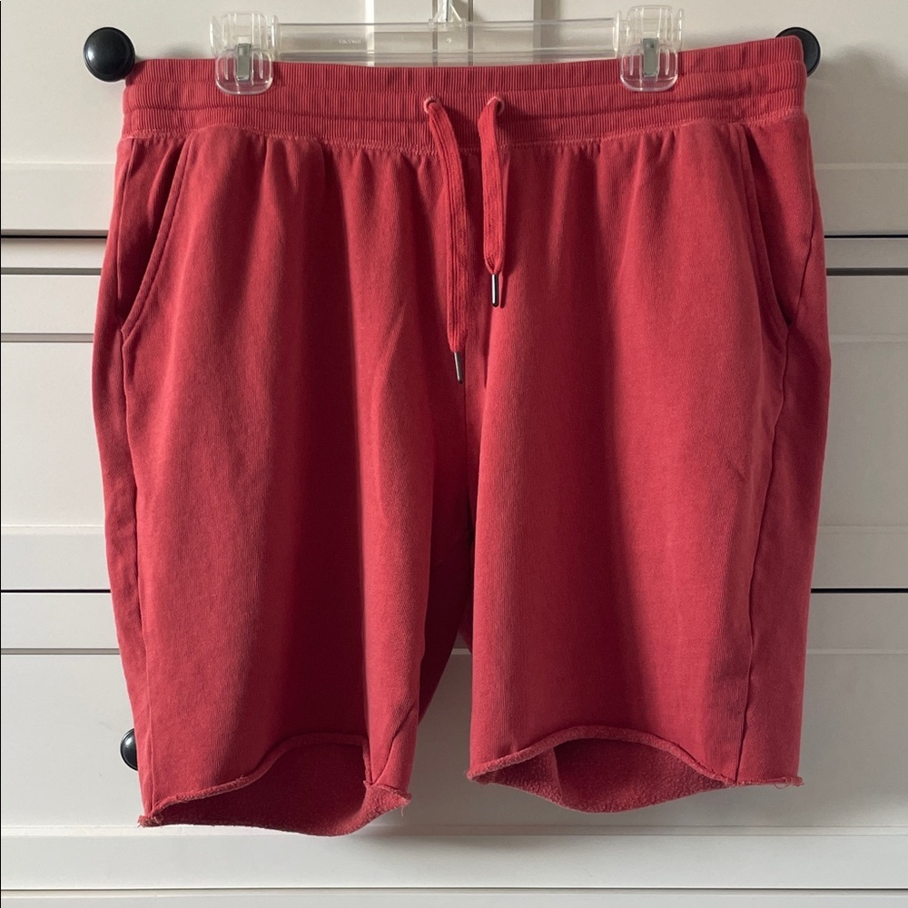 Old Navy Women’s Fired Clay Red Mid Rise Easy Vintage Drawstring Shorts - Large
